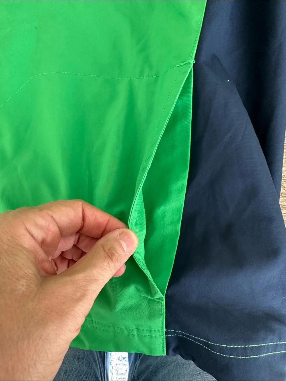 Nike Green and Navy Hooded Windbreaker‎ Jacket